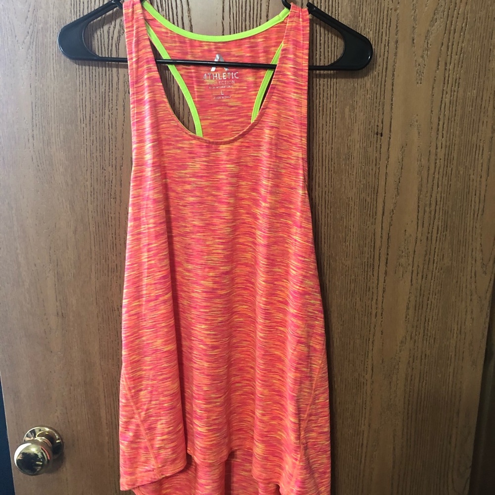 Bright pink athletic tank top